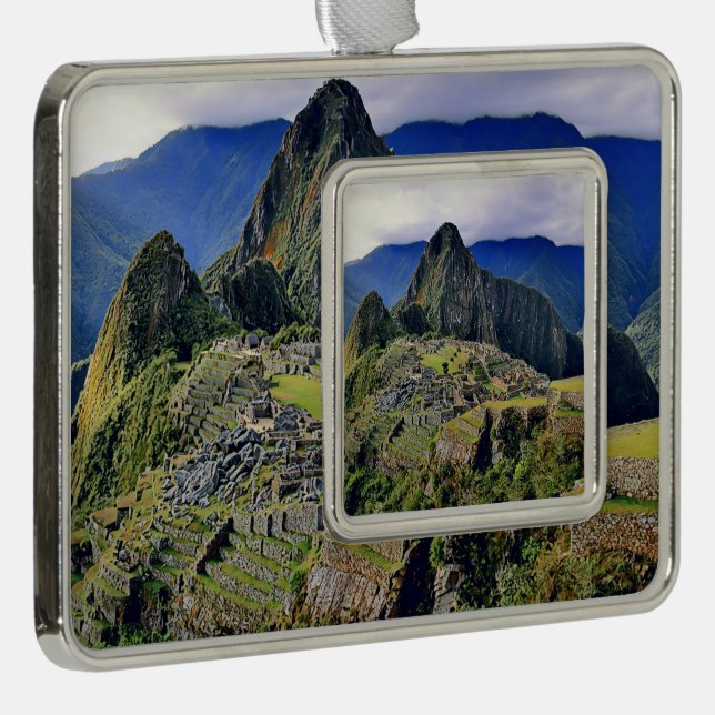 MACHU PICCHU - Peru - panorama Silver Plated Framed Ornament (Right)