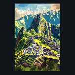 Machu Picchu Peru South America Travel Art Vintage Poster<br><div class="desc">Machu Picchu vector artwork. Machu Picchu is an Incan citadel set high in the Andes Mountains in Peru,  above the Urubamba River valley.</div>