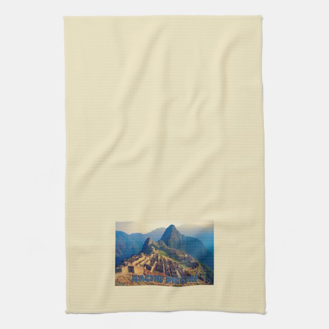Machu Picchu Peru Tea Towel (Vertical)