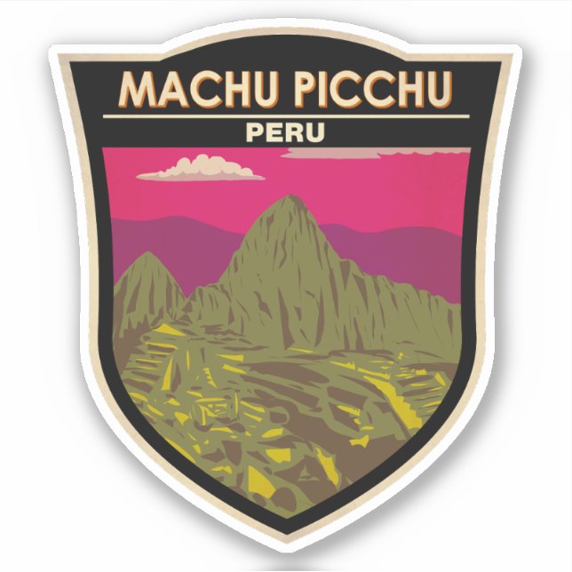 Machu Picchu Peru Travel Art Retro (Front)
