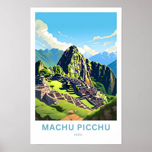 Machu Picchu Peru Travel Print (Front)
