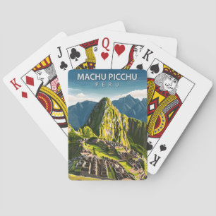 Machu Picchu Peru Vintage Travel Playing Cards