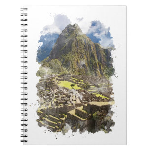 Machu Picchu Peru Watercolor Art Notebook