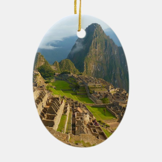 Machu Picchu ruins Ceramic Tree Decoration (Back)
