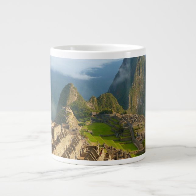 Machu Picchu ruins Large Coffee Mug (Front)