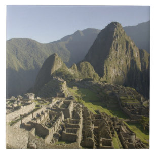 Machu Picchu, ruins of Inca city, Peru. Ceramic Tile