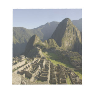 Machu Picchu, ruins of Inca city, Peru. Notepad