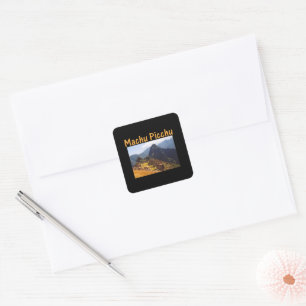Machu Picchu Ruins Peru Sunrise Square Sticker