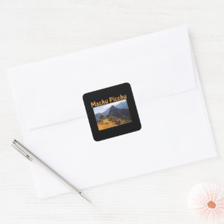 Machu Picchu Ruins Peru Sunrise Square Sticker