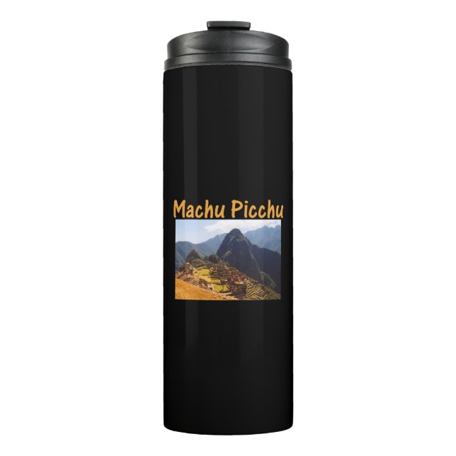 Machu Picchu Ruins Peru Sunrise Thermal Tumbler (Front)