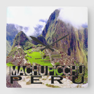 Machu Picchu Square Wall Clock