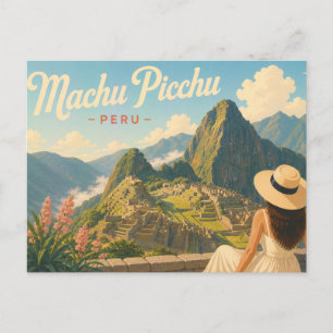 Machu Picchu - The Lady in the Hat Travel Postcard