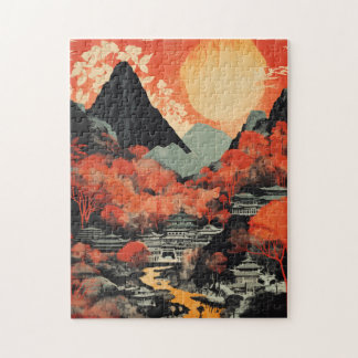 Machu Picchu Travel Art Vintage Jigsaw Puzzle