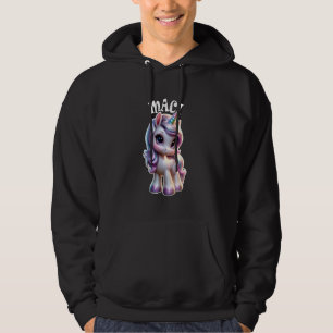 Maci Cute Unicorn Design for Girls Name Maci Hoodie