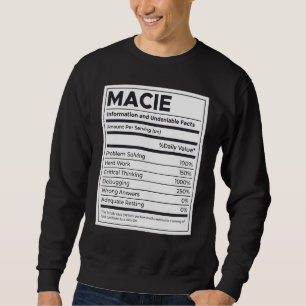 Macie Nutrition Information  Problem Solving Hard  Sweatshirt