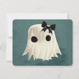 Macie The Friendly Ghost • Cute Halloween Card