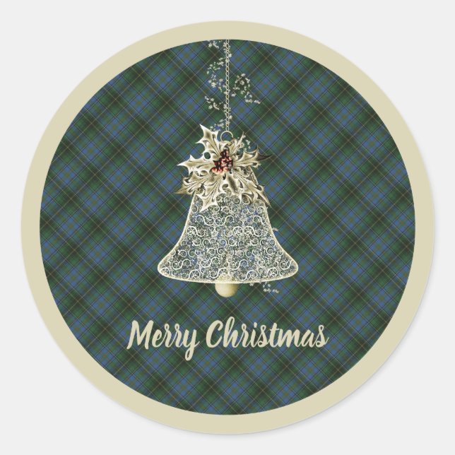 MacInnes Hunting Ancient Original Scottish Tartan Classic Round Sticker (Front)