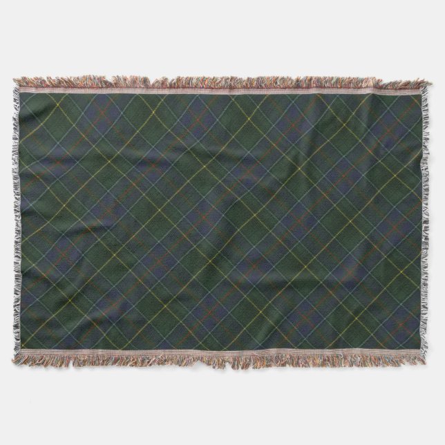MacInnes Hunting M Original Scottish Tartan Throw Blanket (Front)