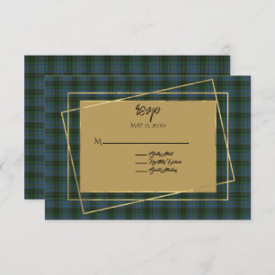 MacInnis Tartan Plaid Wedding RSVP Card