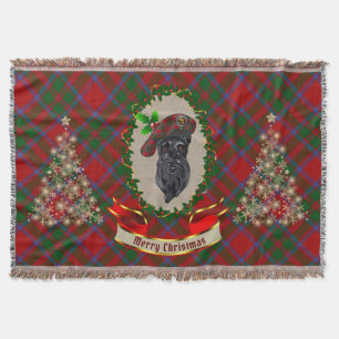 MacIntosh  Scottie Dog Christmas Throw Blanket