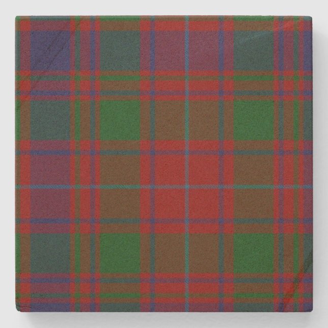 MacIntyre Clan Tartan Plaid Stone Coaster (Front)