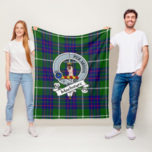 MacIntyre Hunting Modern Clan Badge Tartan Plaid Fleece Blanket