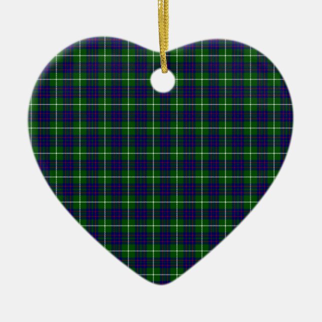 MacIntyre Tartan Ceramic Tree Decoration (Front)
