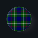 MacIntyre tartan green blue plaid 3 Cm Round Badge<br><div class="desc">MacIntyre clan tartan green blue plaid</div>