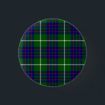 MacIntyre tartan green blue plaid 3 Cm Round Badge<br><div class="desc">MacIntyre clan tartan green blue plaid</div>
