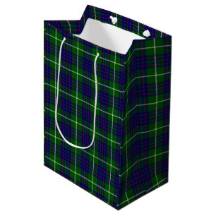 MacIntyre tartan green blue plaid Medium Gift Bag