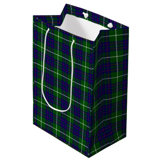 MacIntyre tartan green blue plaid Medium Gift Bag (Front Angled)