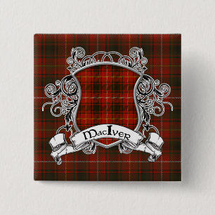MacIver Tartan Shield 15 Cm Square Badge
