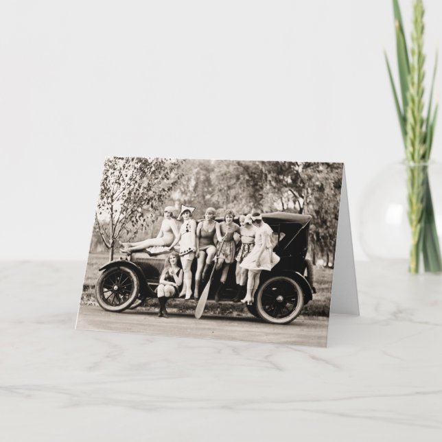 Mack Sennett Girls 1918 vintage Card (Front)