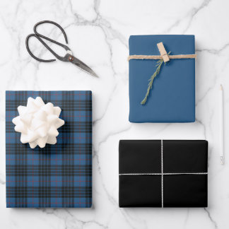 MacKay Blue Ancient Original Scottish Tartan Wrapping Paper Sheet