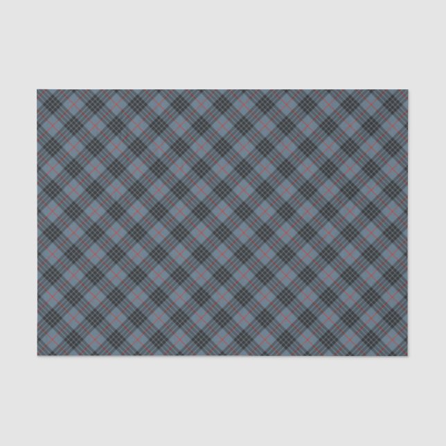 Mackay Blue Tartan Plaid Pattern Tissue Paper (Front)