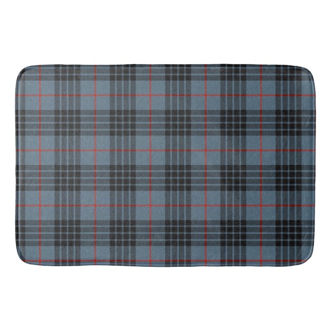 MacKay Blue Tartan Plaid Scottish Pattern Bath Mat (Front)