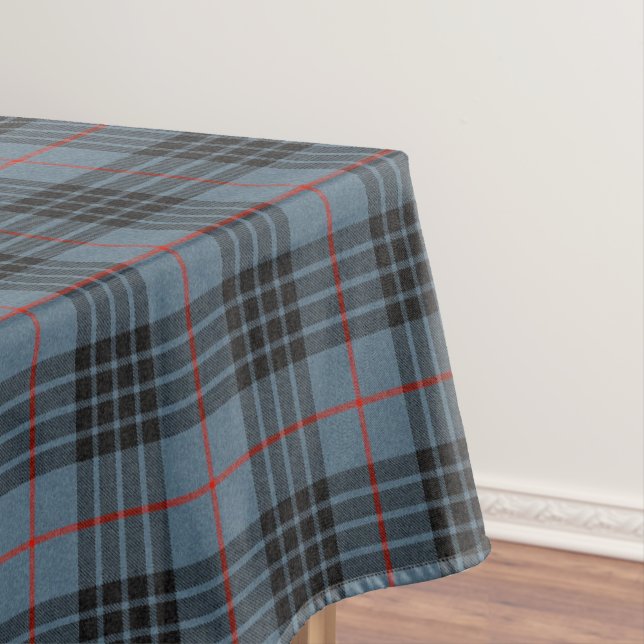 MacKay Blue Tartan Plaid Scottish Pattern Tablecloth (In Situ)
