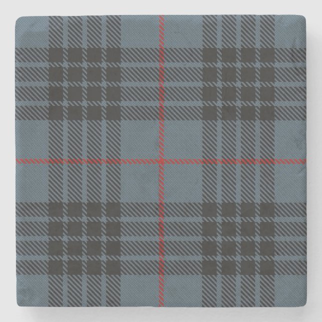 MacKay Blue Tartan Stone Coaster (Front)