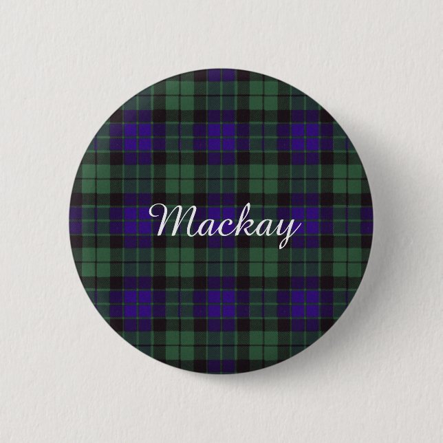 Mackay clan Plaid Scottish tartan 6 Cm Round Badge (Front)