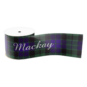 Mackay clan Plaid Scottish tartan Grosgrain Ribbon
