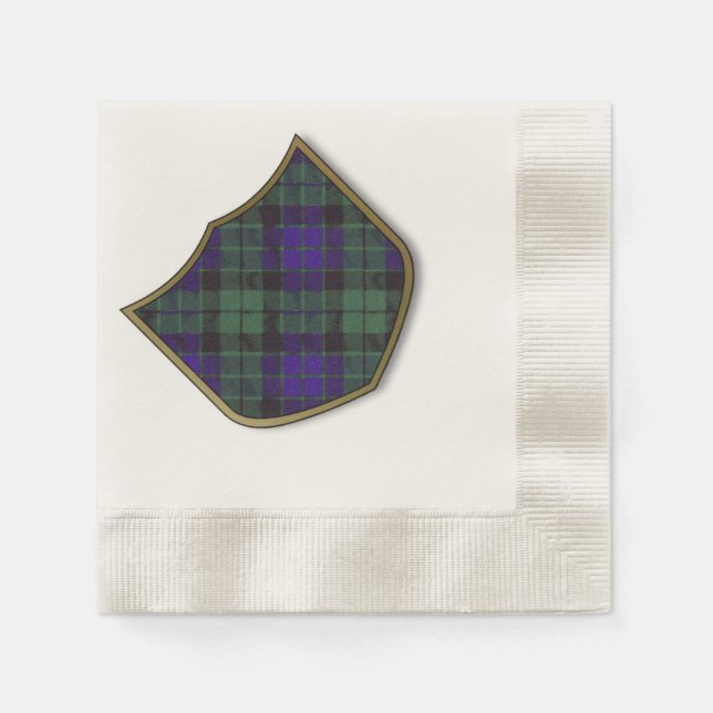 Mackay clan Plaid Scottish tartan Napkin (Front)
