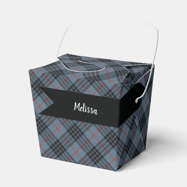 MacKay Clan Scottish Tartan Plaid Pattern Favour Box (Front Side)