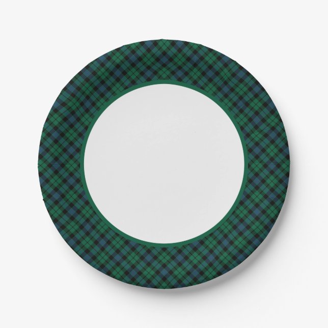 MacKay Clan Tartan Border Paper Plate (Front)