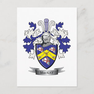 MacKay Family Crest Coat of Arms Postcard
