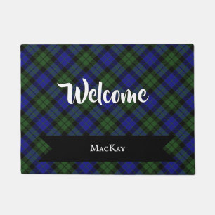 MacKay Green Clan Scottish Tartan Welcome Mat