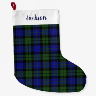 MacKay Green Scottish Clan Tartan Plaid Large Christmas Stocking