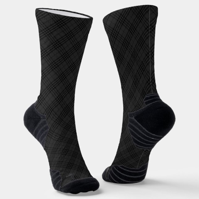 MacKay Marled Tartan Plaid Scottish Pattern Socks (Angled)