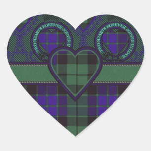 Mackay Scottish tartan Heart Sticker
