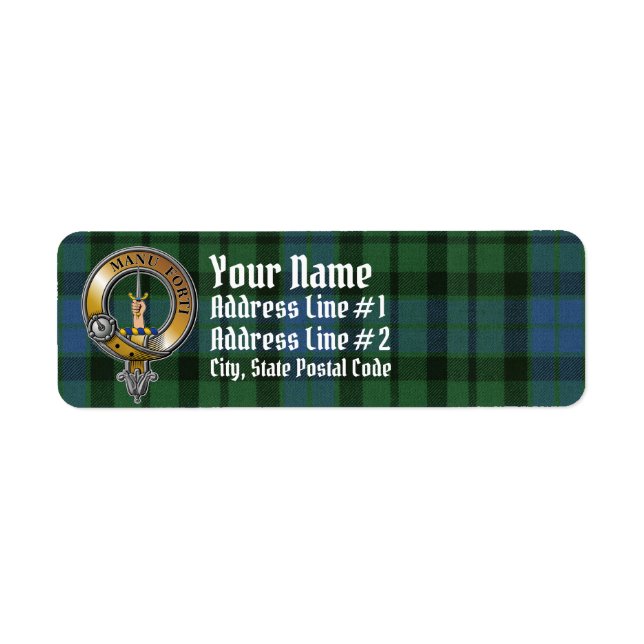 MacKay Tartan & Badge Return Address Label (Front)