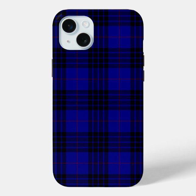 MacKay tartan blue black plaid Case-Mate iPhone Case (Back)